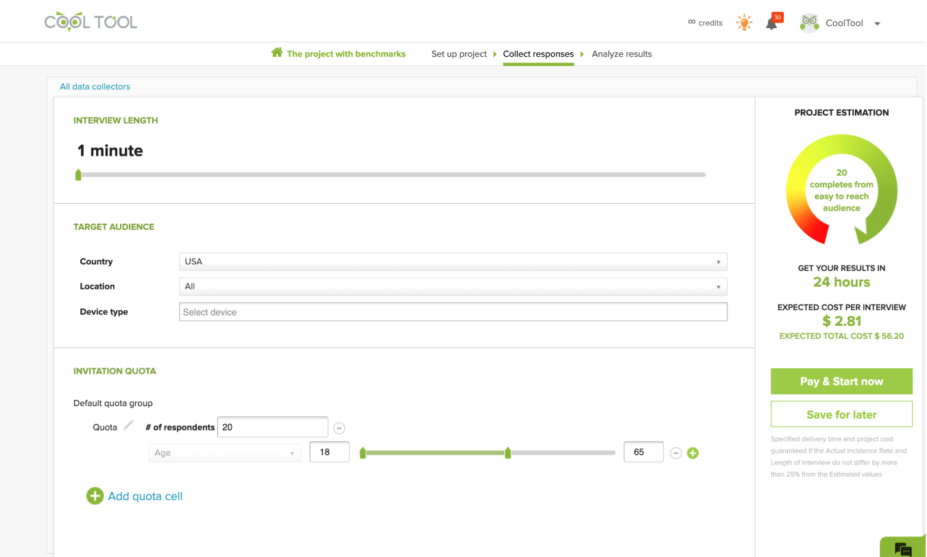 cooltool respondents access